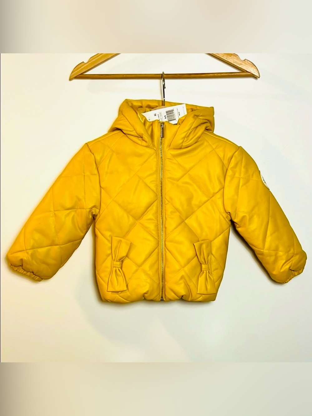 Habitual Kid 4/5 Mustard Yellow Girls Zippered Jacket with Hood